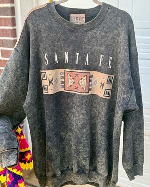 Vintage 90s SDI Retro Santa Fe Acid Wash Crew Sweatshirt XL
